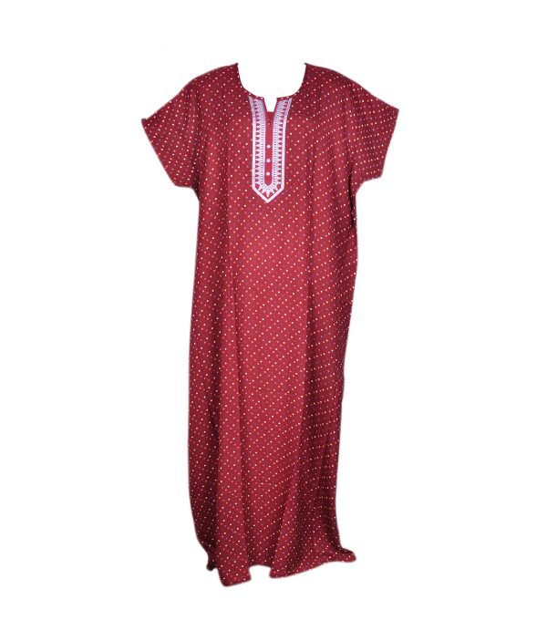 ladies fancy nighty made of pure cotton fabric
